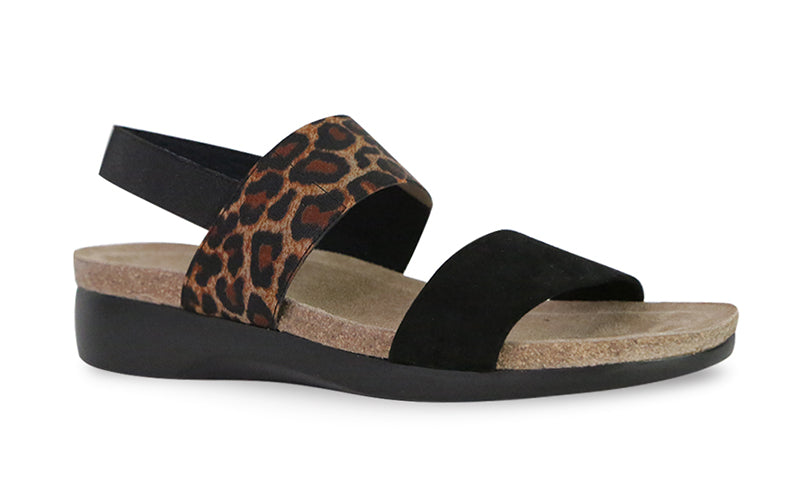 Munro Pisces Black Leopard Sandal (Women)