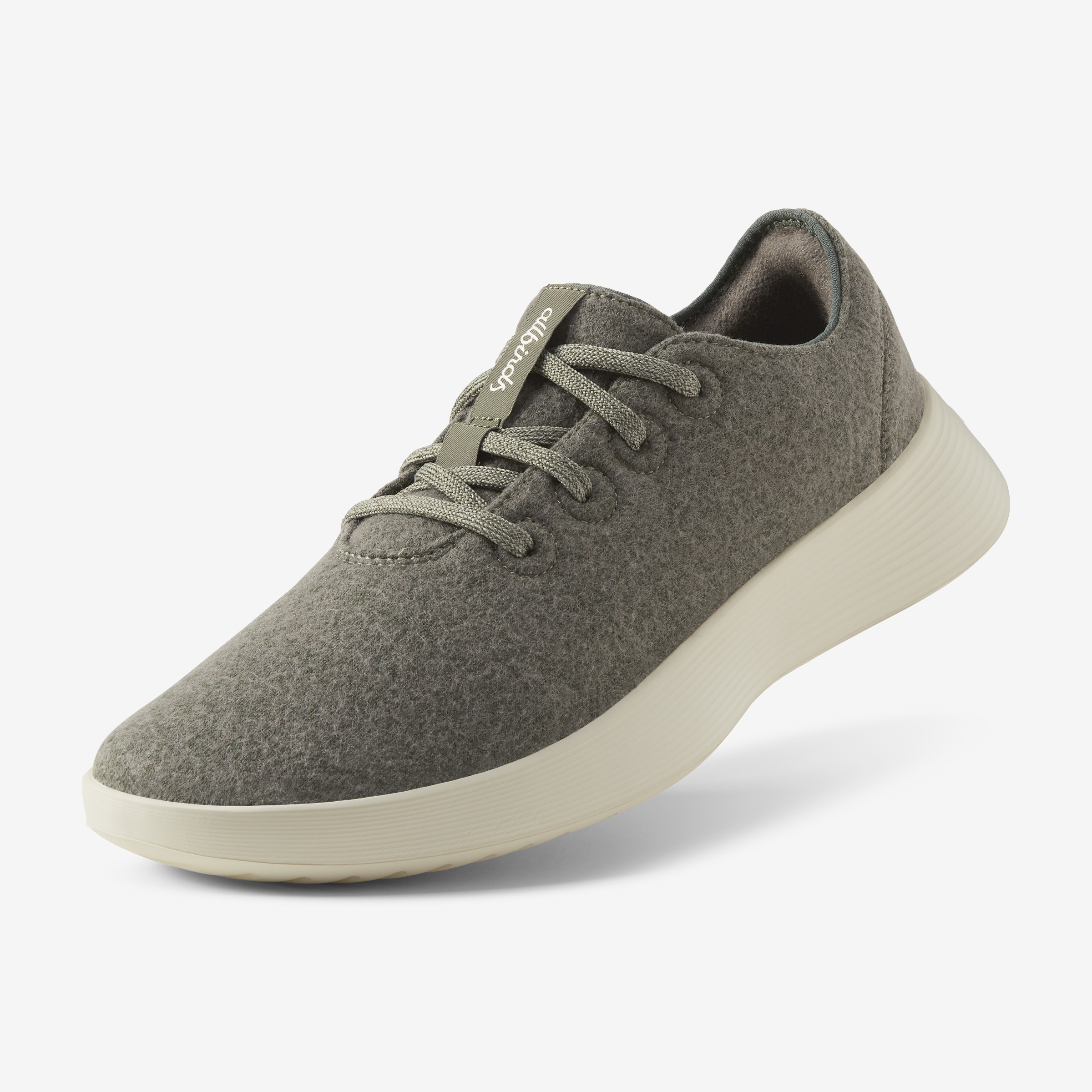 Men's Wool Runner Go - Rugged Green (Stony Cream Sole)