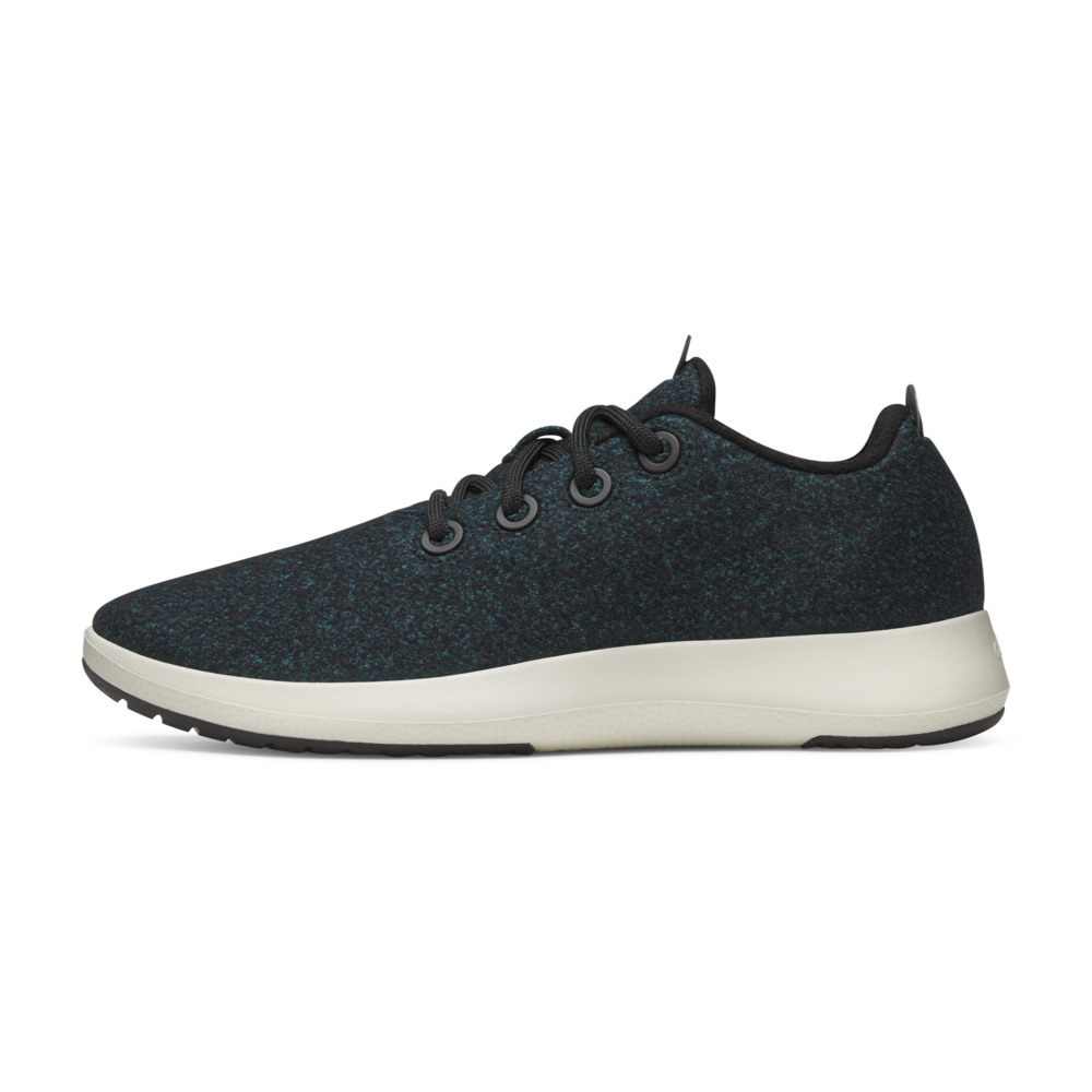 Men's Wool Runner Mizzles - Natural Black/Chasm Teal (Stony Cream Sole)