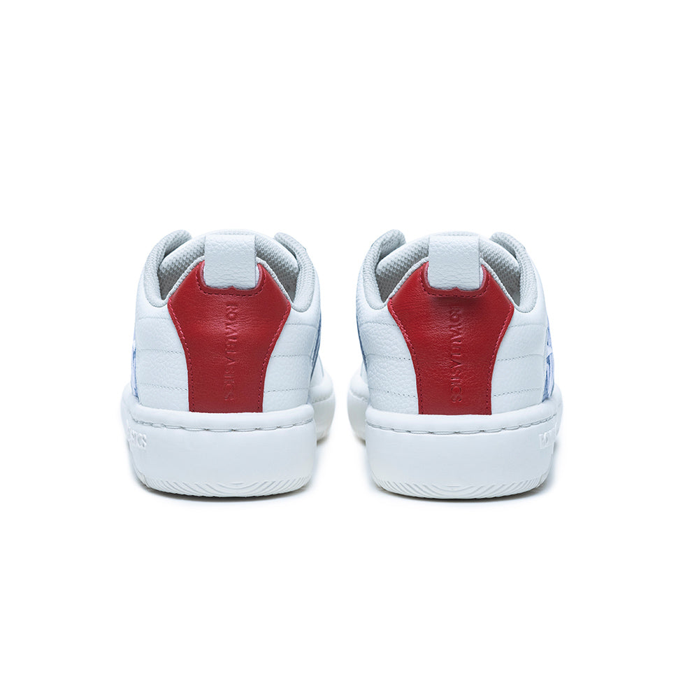 Men's Icon 2.0 White Blue Red Logo Leather Sneakers 06522-015