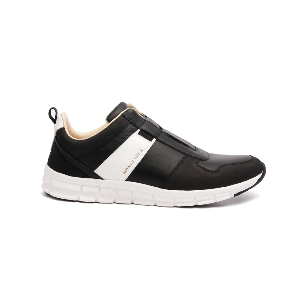 Men's Rider Black Leather Sneakers 01183-990