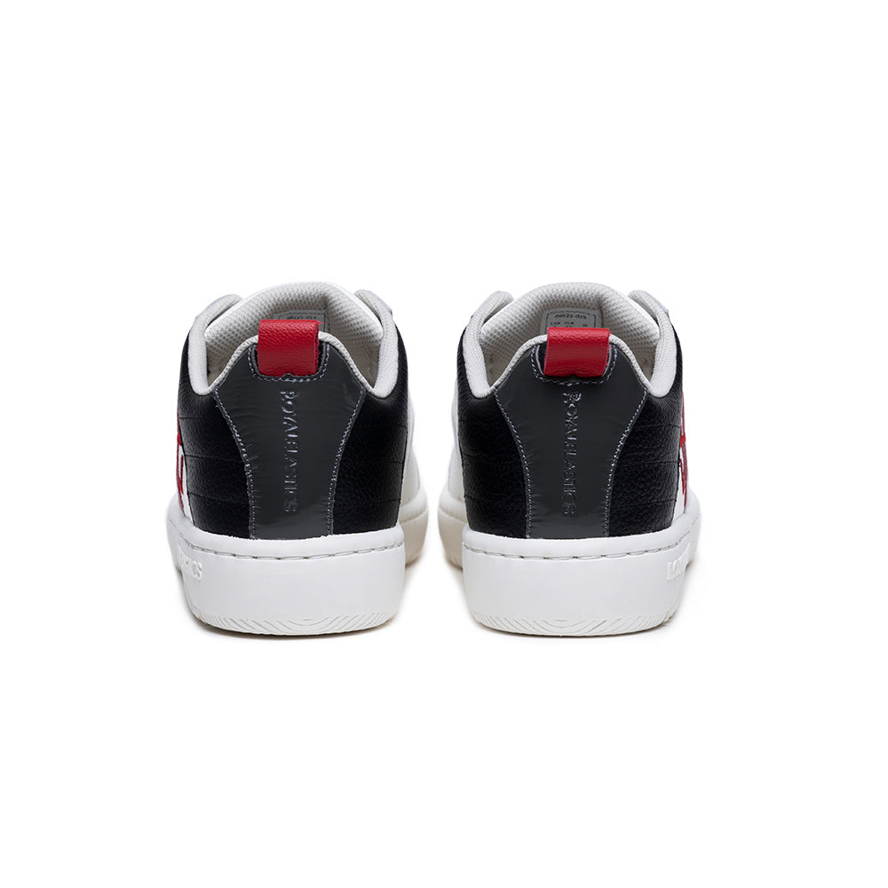 Men's Icon 2.0 White Red Black Logo Leather Sneakers 06523-019