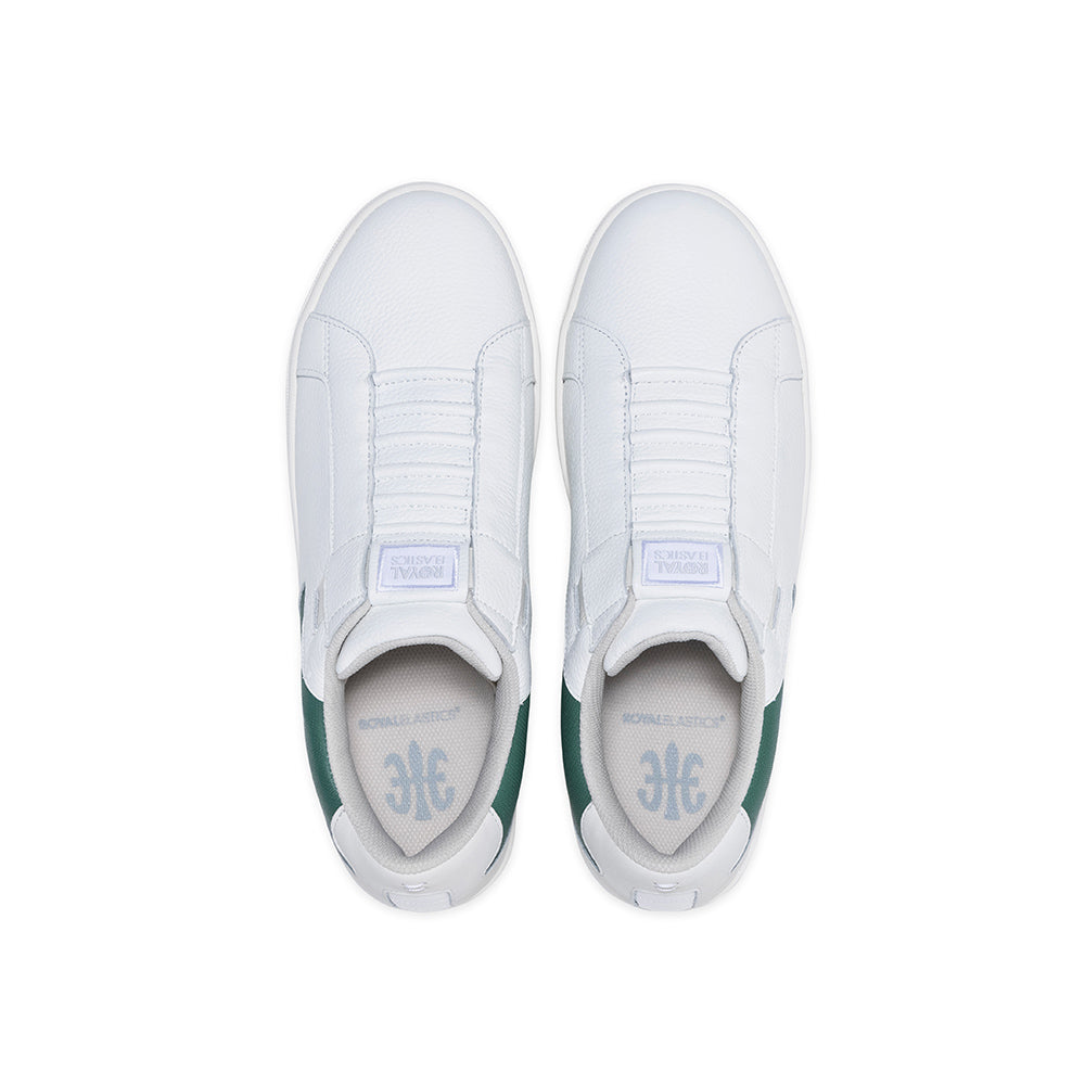 Men's Adelaide White Green Leather Sneakers 02631-040