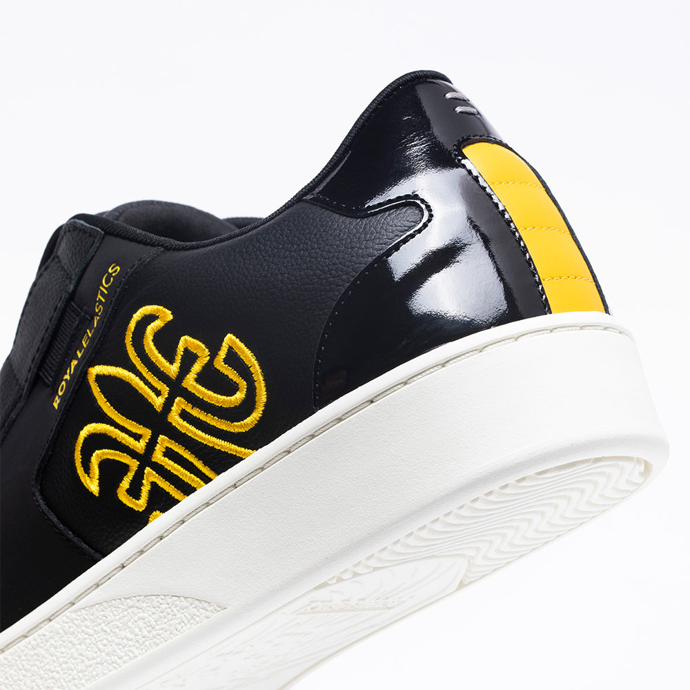 Men's Adelaide Black Yellow Leather Sneakers 02694-993