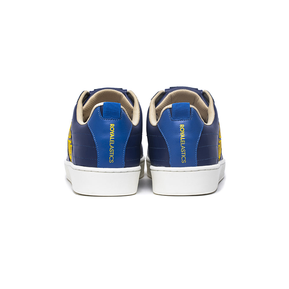 Men's Icon Manhood Blue White Yellow Leather Sneakers 02094-553