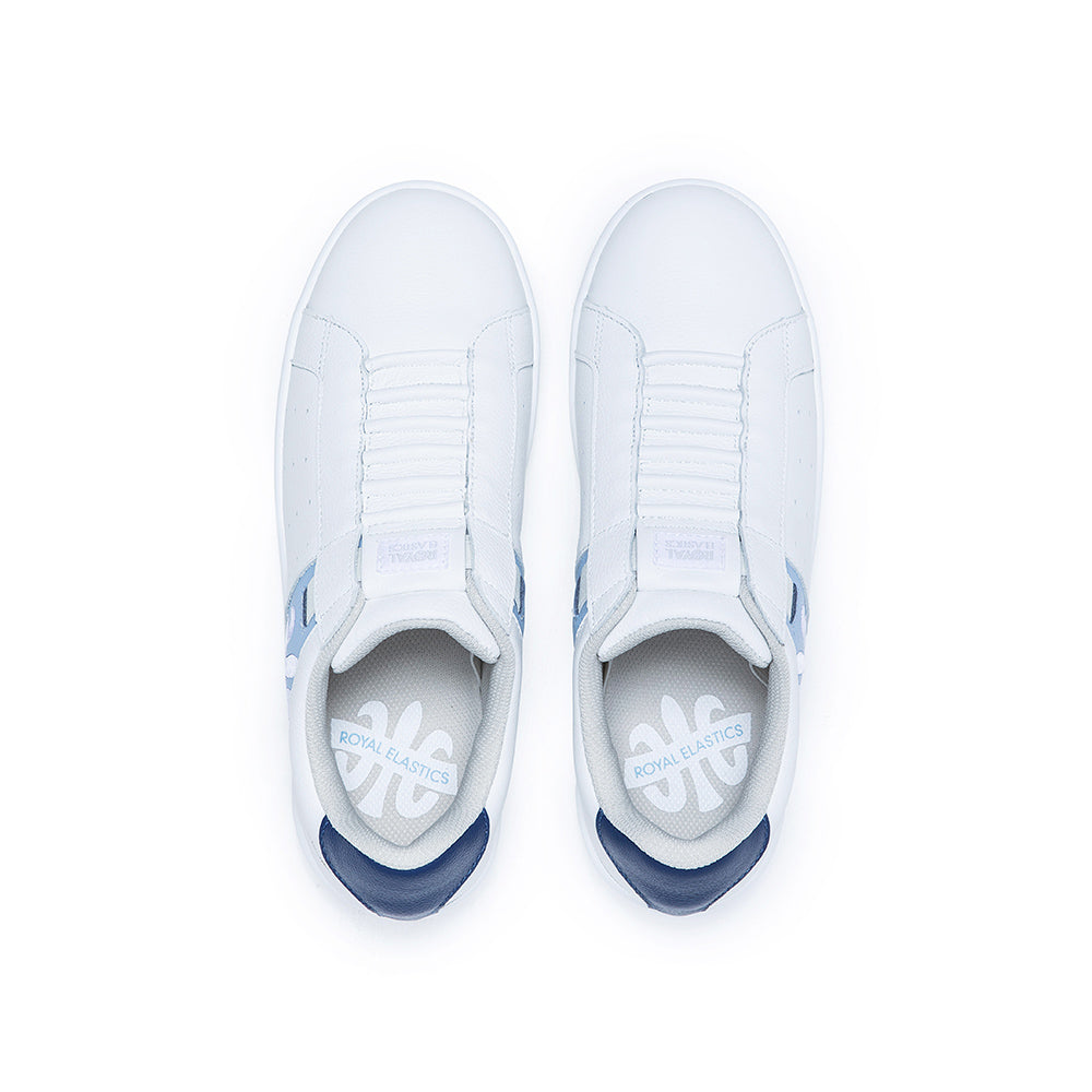 Women's Icon White Blue Leather Sneakers 91911-055