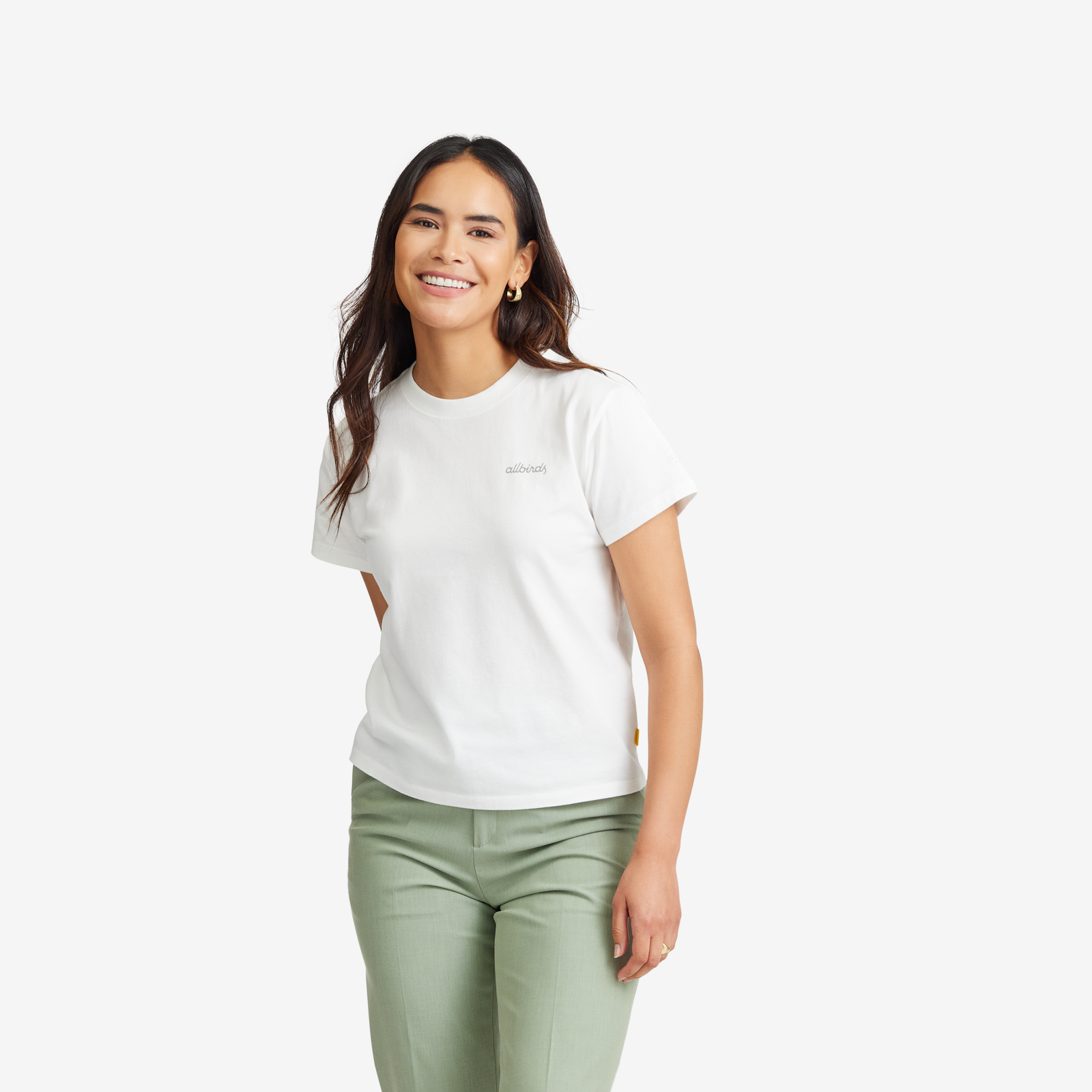 Women's Organic Cotton Tee - Logo - Blizzard