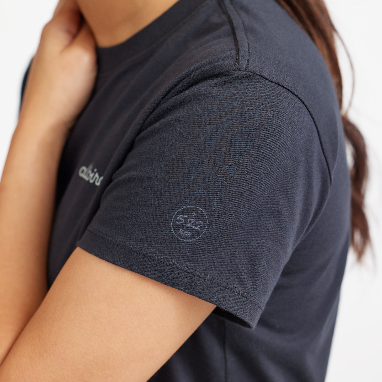 Women's Organic Cotton Tee - Logo - Natural Black