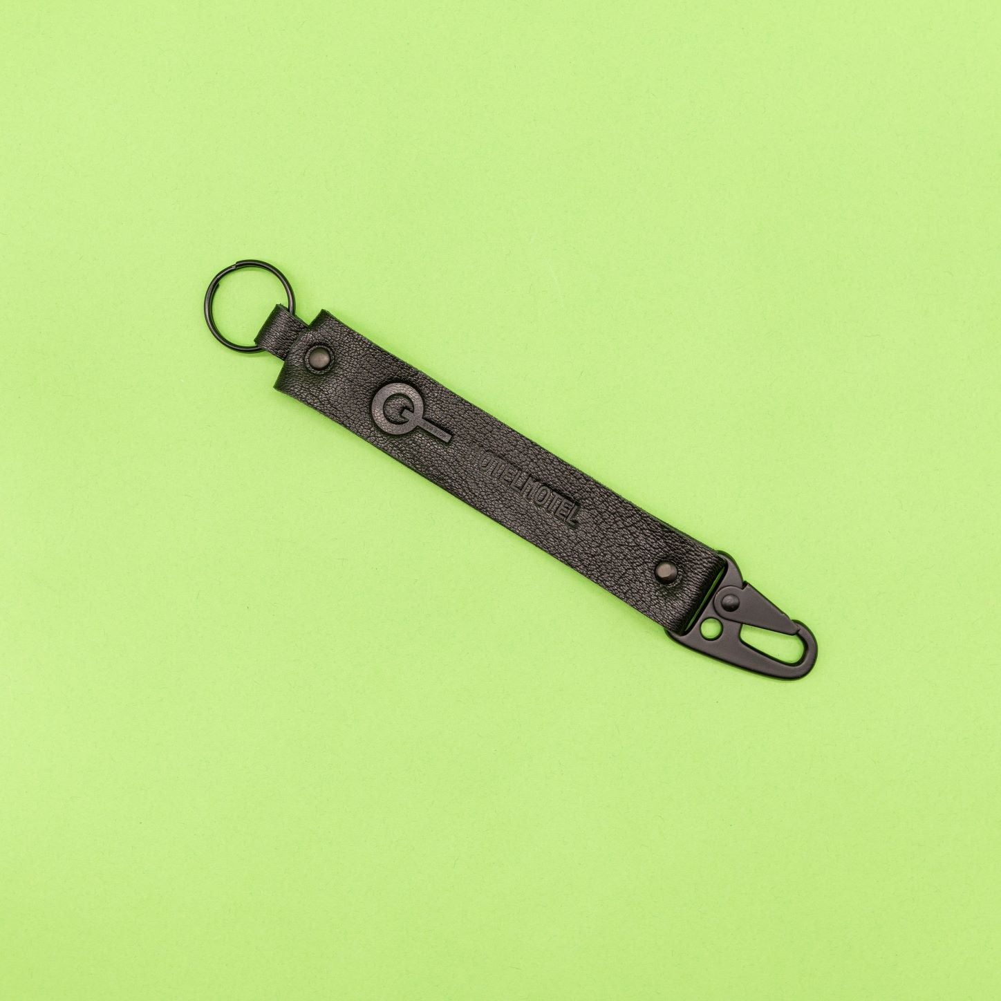 TOKYO Black Leather Key Chain