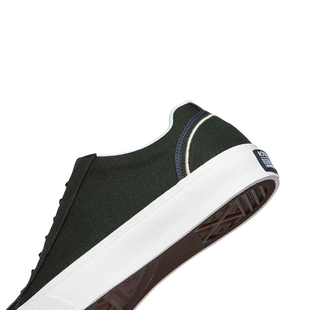 Men's Cruiser Dark Green Nylon Canvas Low Tops 00612-487