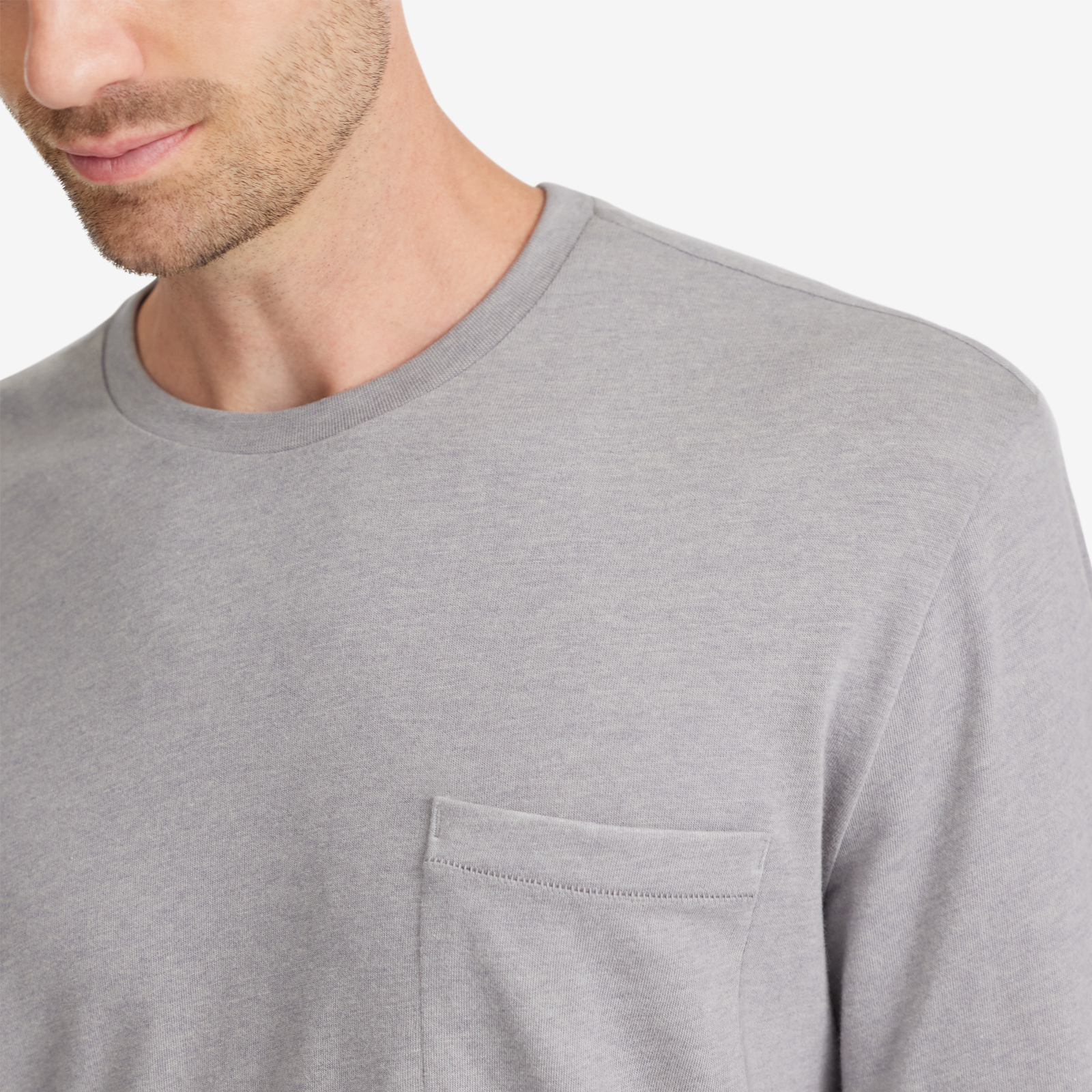 Men's Soft Merino Long Sleeve Tee - Medium Grey