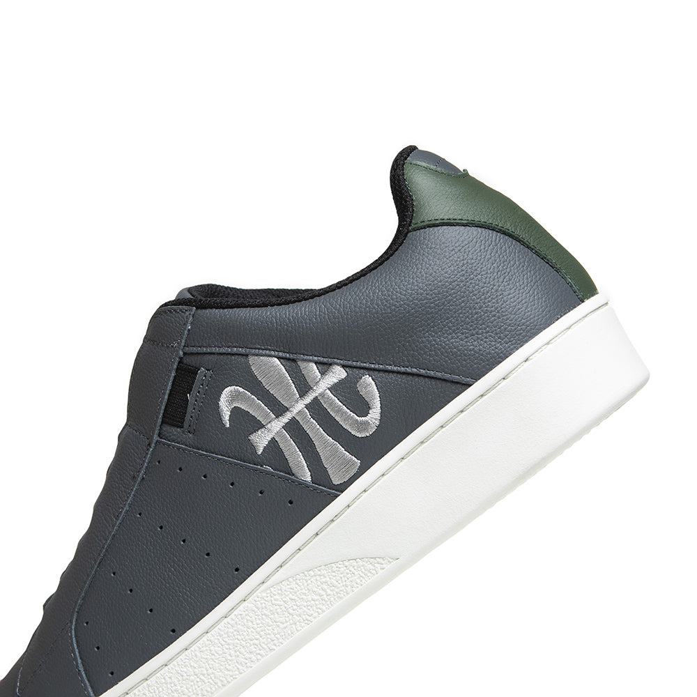 Men's Icon Gray Green Leather Sneakers 01903-884