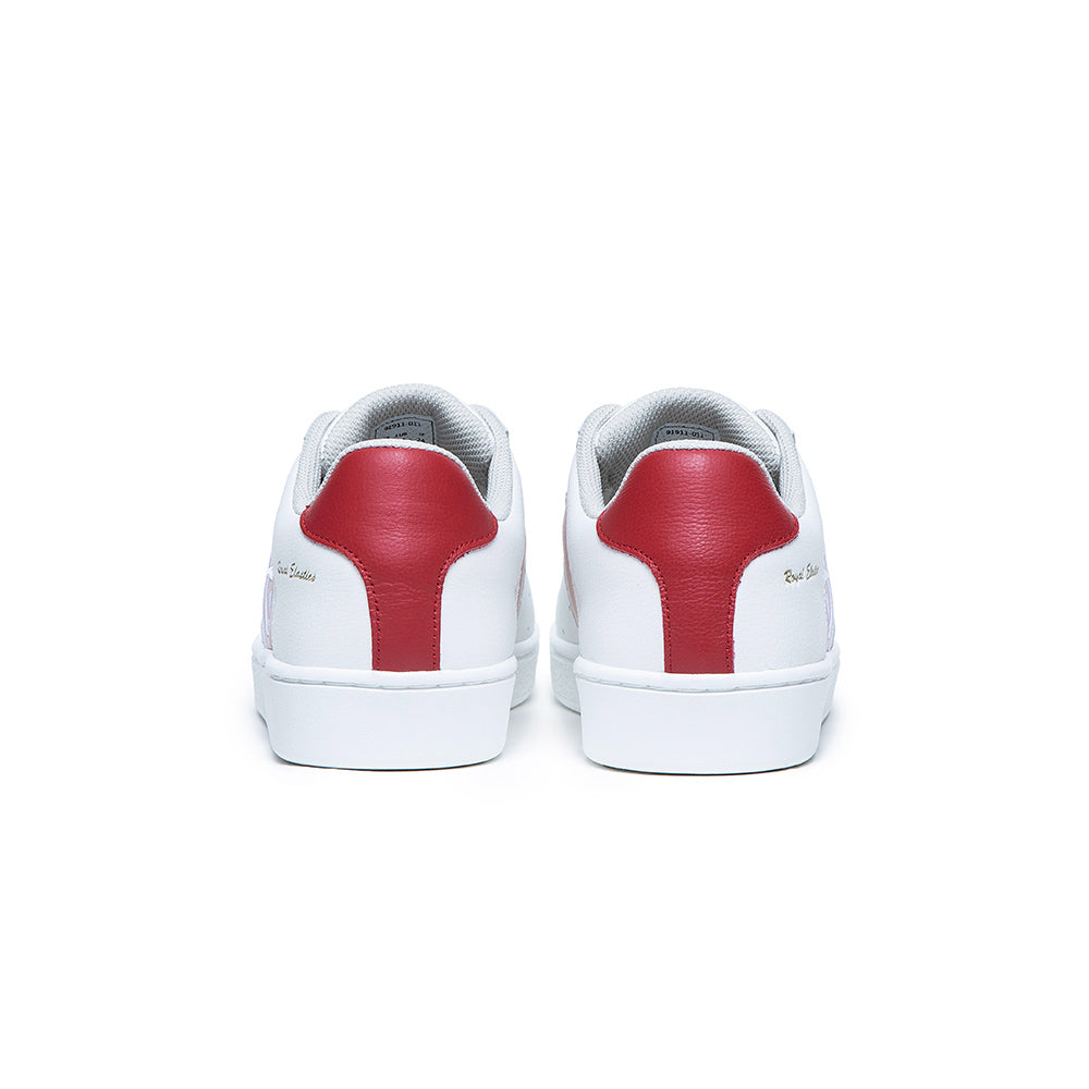 Women's Icon White Red Leather Sneakers 91911-011