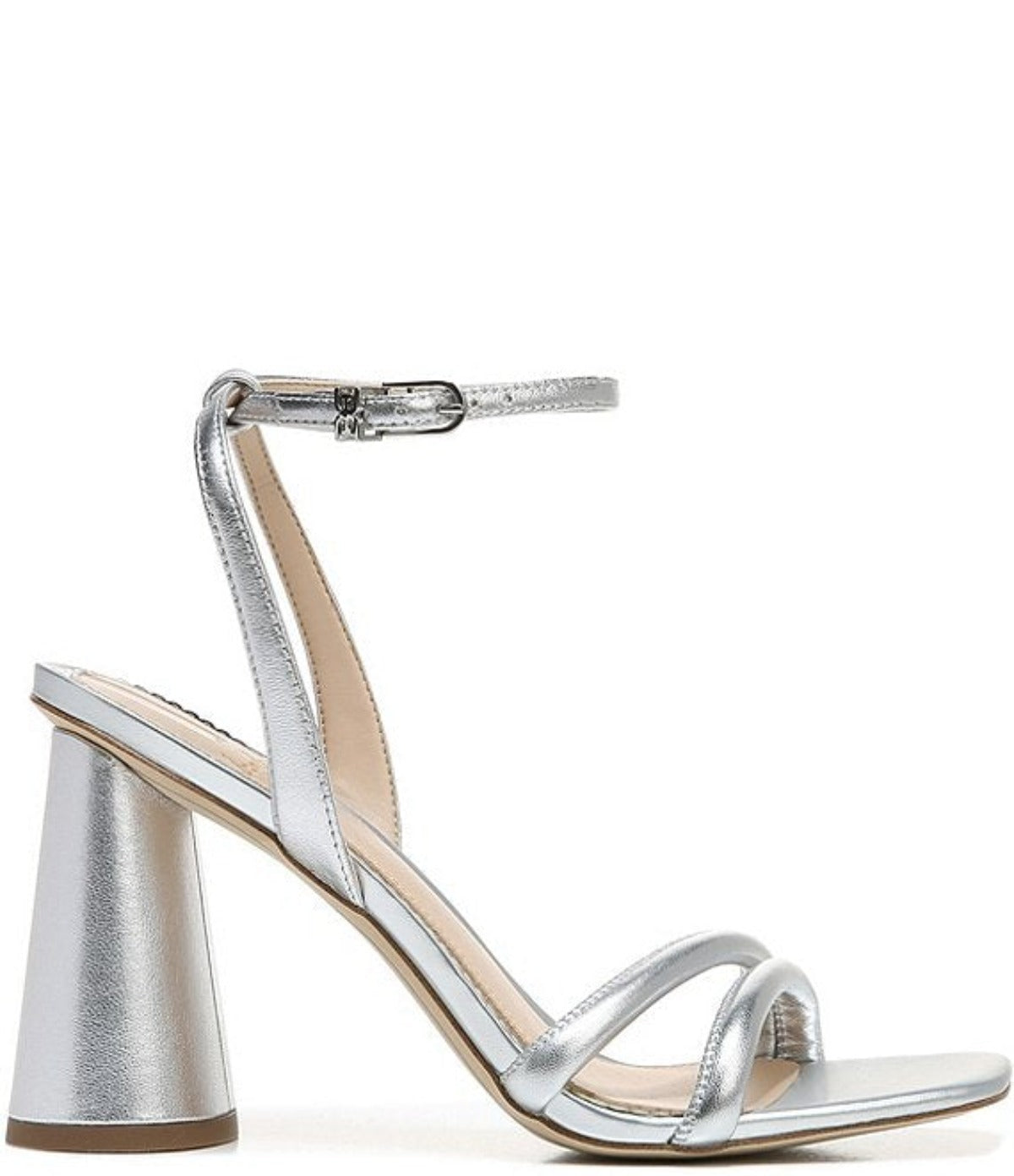 Sam Edelman - Kia Block Heel Ankle Strap Sandal - In Soft silver