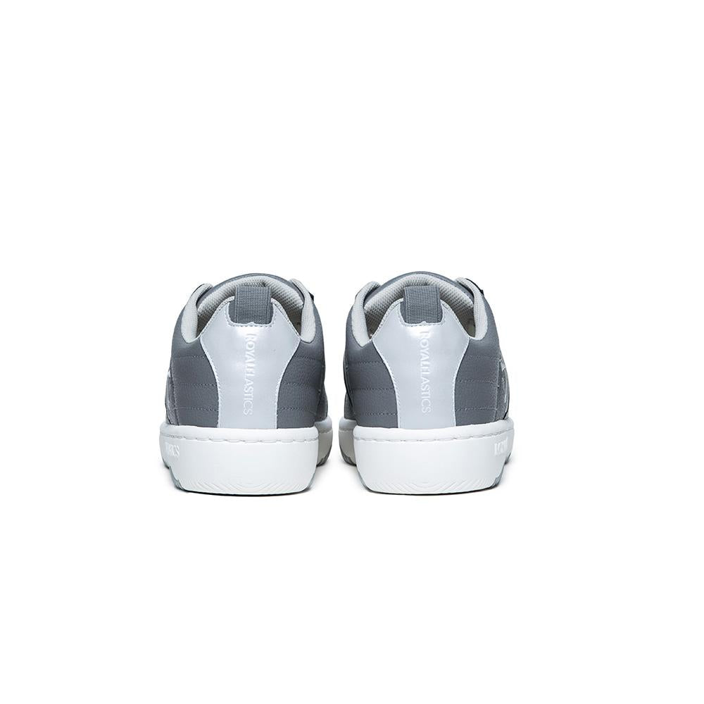 Men's Icon 2.0 White Gray Silver Logo Leather Sneakers 06512-888