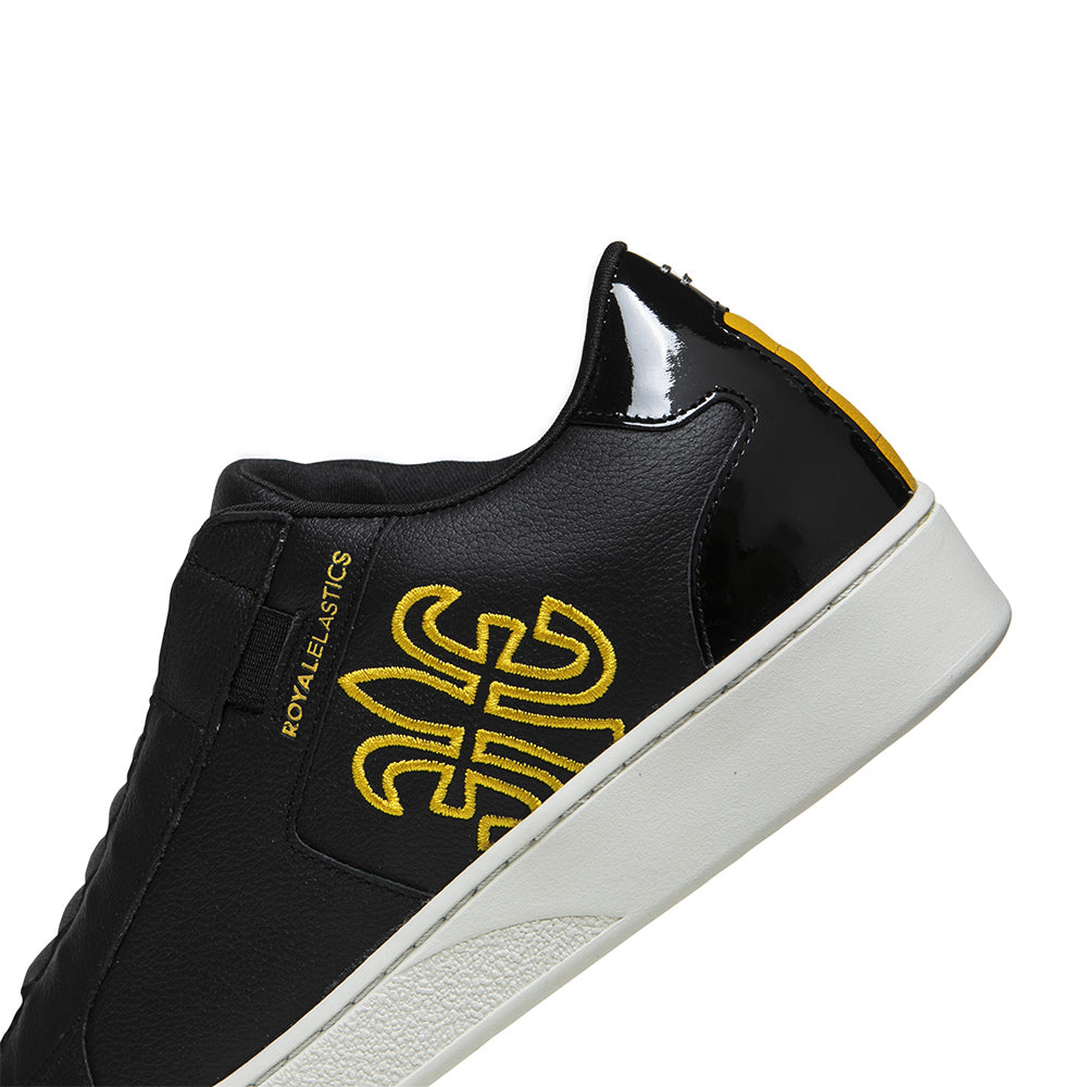 Men's Adelaide Black Yellow Leather Sneakers 02603-993