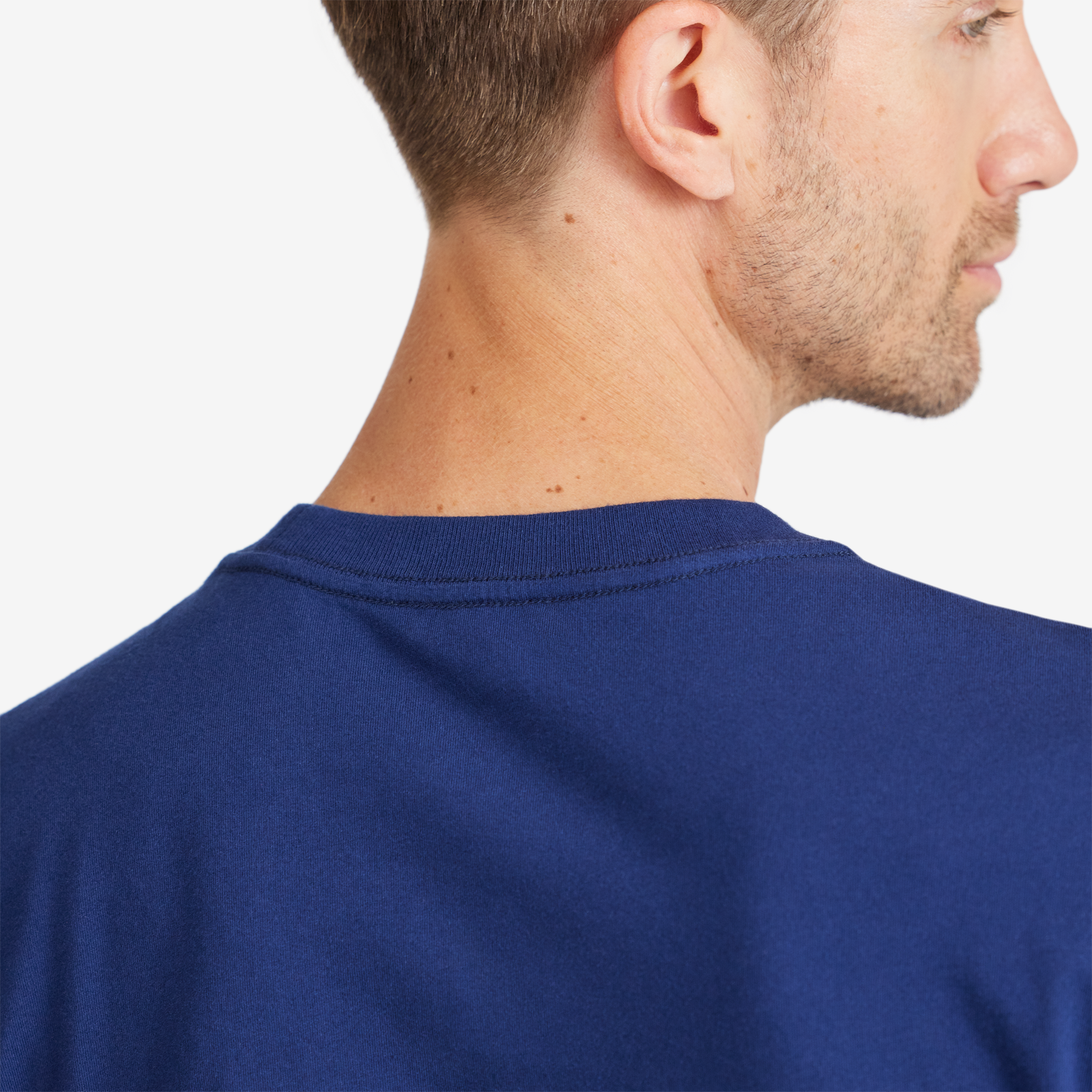 Men's Organic Cotton Long Sleeve Tee - Logo - Deep Navy