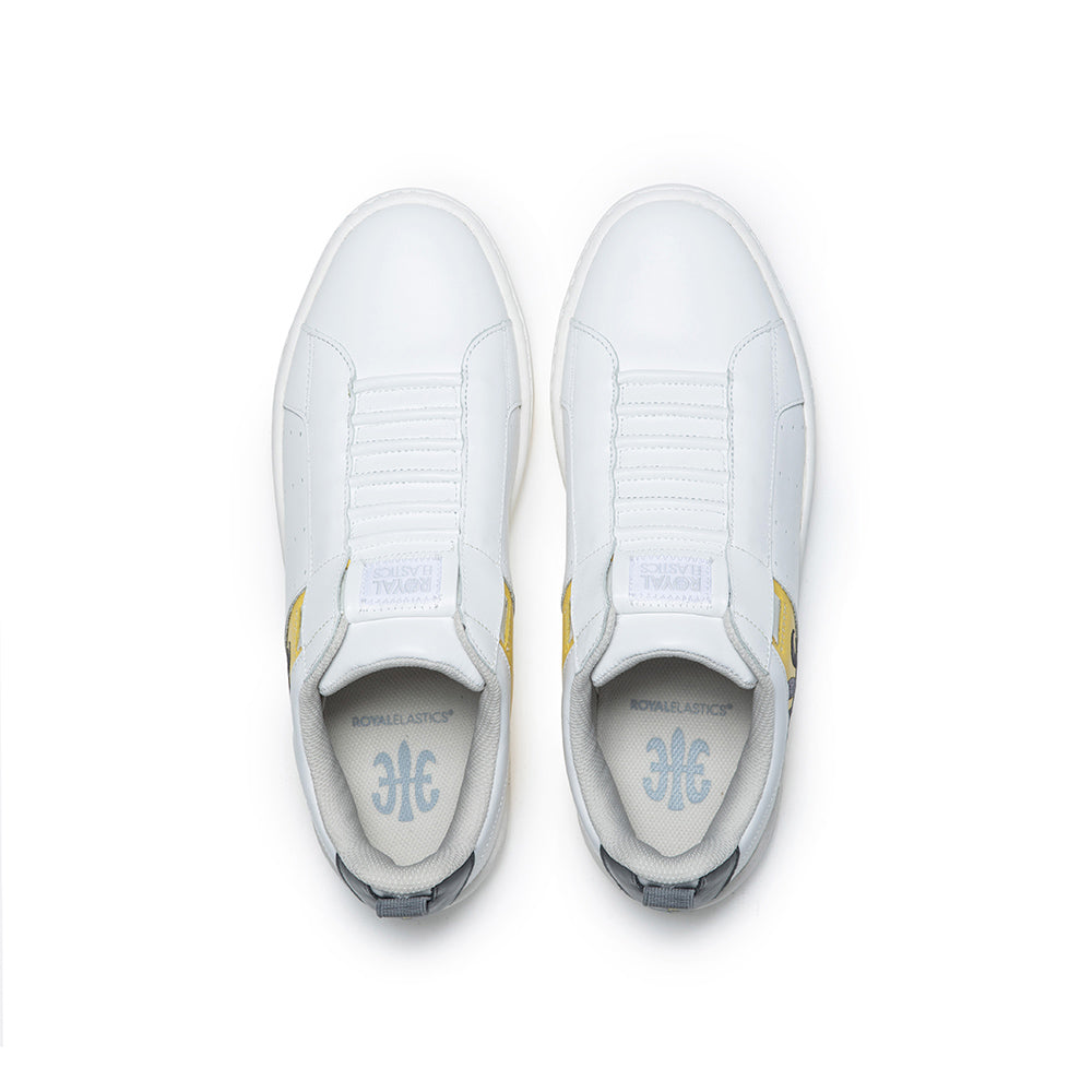 Men's Icon 2.0 White Yellow Leather Sneakers 06512-038