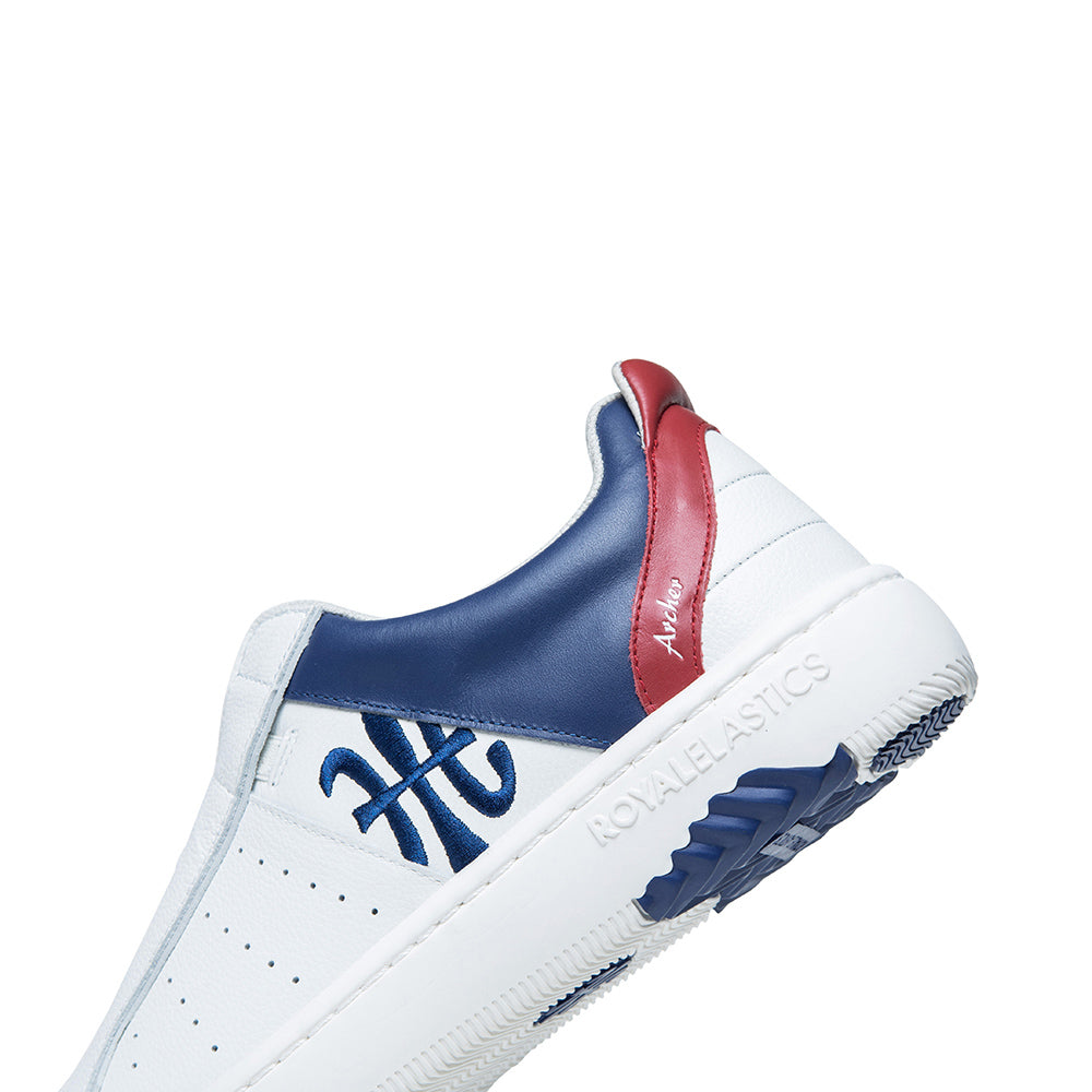 Men's Icon 2.0X White Blue Red Leather Sneakers 06312-015