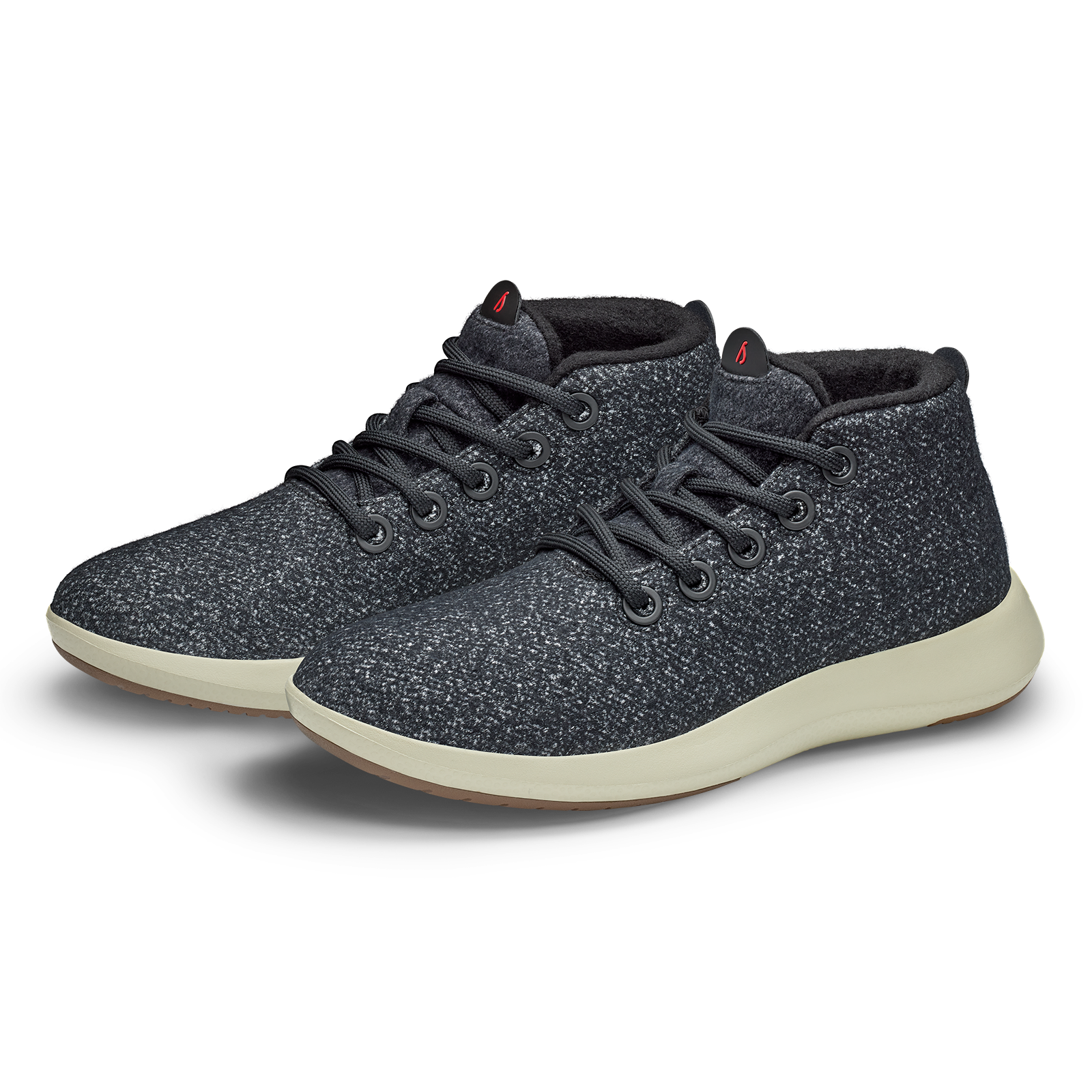 Women's Wool Runner-up Mizzles - Dark Grey/Bloom Red (Arid Beige Sole)