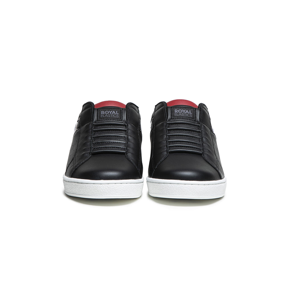 Men's Icon Black Red White Leather Sneakers 01903-991