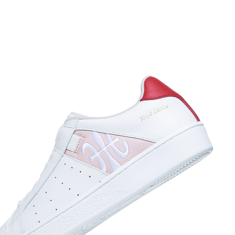 Women's Icon White Red Leather Sneakers 91911-011